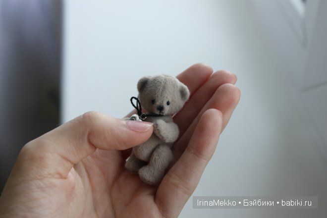 Авторская игрушка Ирины Мекко, мини-мишка