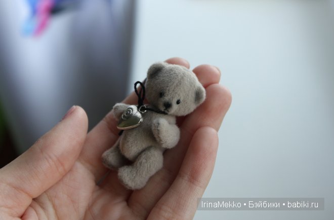 Авторская игрушка Ирины Мекко, мини-мишка