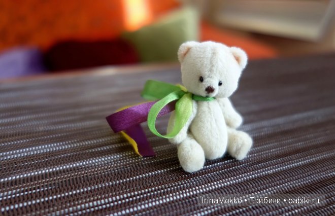 Авторская игрушка Ирины Мекко, мини медвежонок