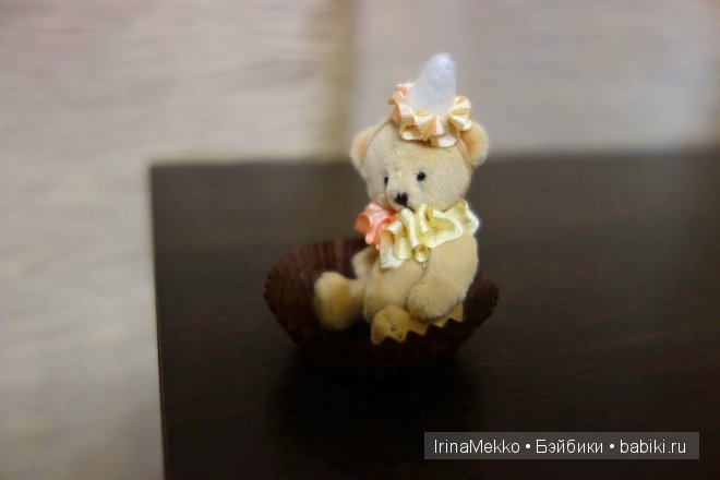 Авторская игрушка Ирины Мекко, мини медвежонок