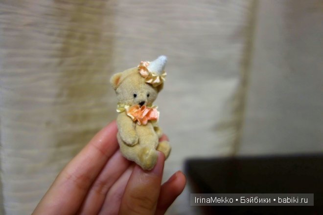 Авторская игрушка Ирины Мекко, мини медвежонок