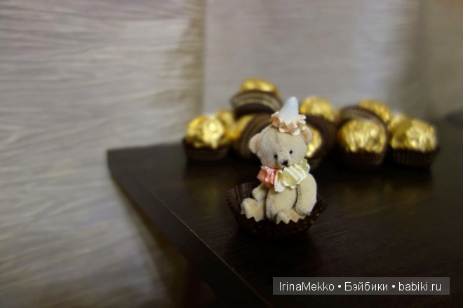 Авторская игрушка Ирины Мекко, мини медвежонок