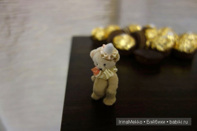 Авторская игрушка Ирины Мекко, мини медвежонок
