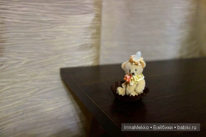 Авторская игрушка Ирины Мекко, мини медвежонок