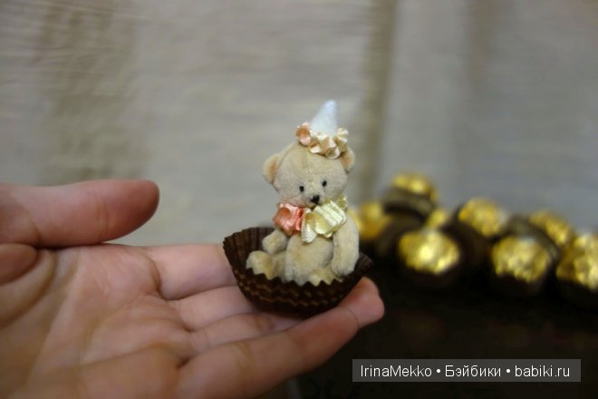 Авторская игрушка Ирины Мекко, мини медвежонок