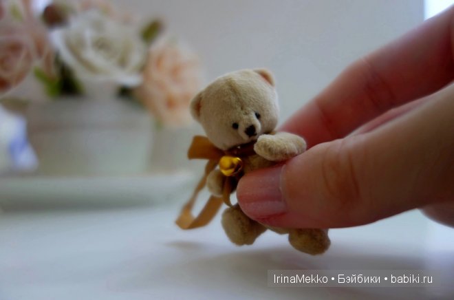 Авторская игрушка Ирины Мекко, мини медвежонок