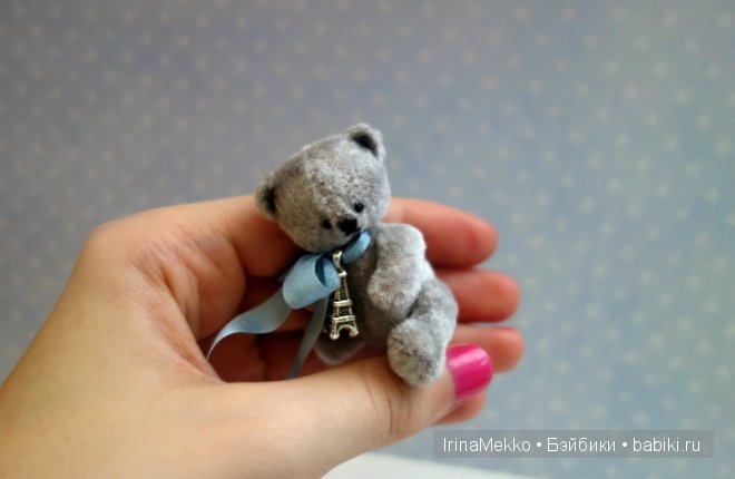 авторская игрушка Ирины Мекко, мини мишка