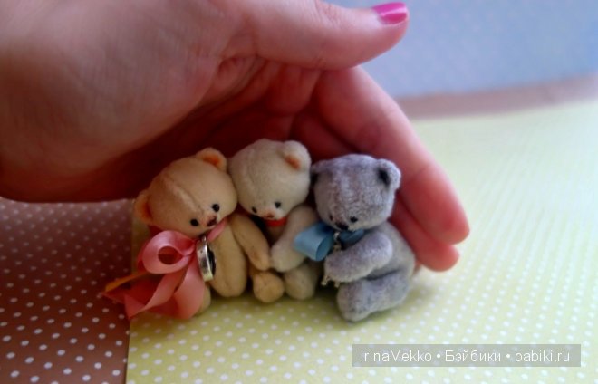 авторская игрушка Ирины Мекко, мини мишка