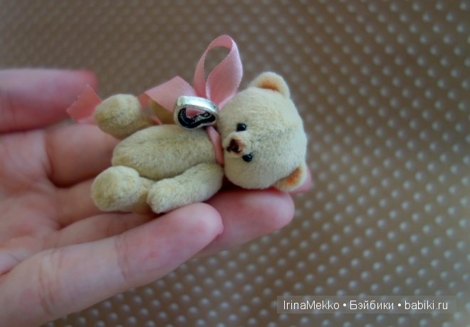 авторская игрушка Ирины Мекко, мини мишка