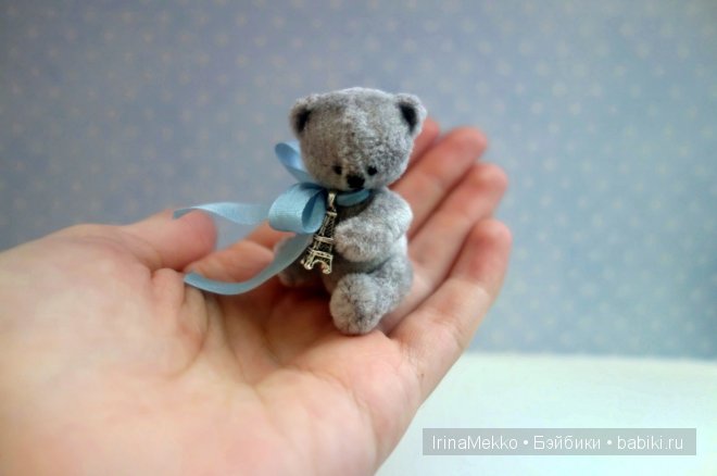 авторская игрушка Ирины Мекко, мини мишка