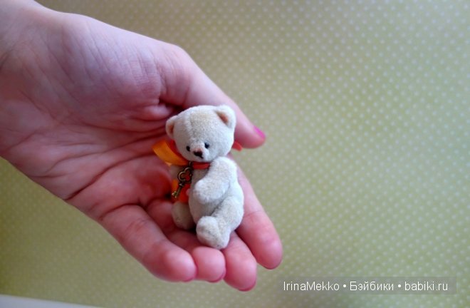 авторская игрушка Ирины Мекко, мини мишка