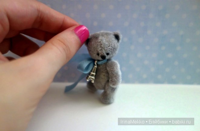 авторская игрушка Ирины Мекко, мини мишка
