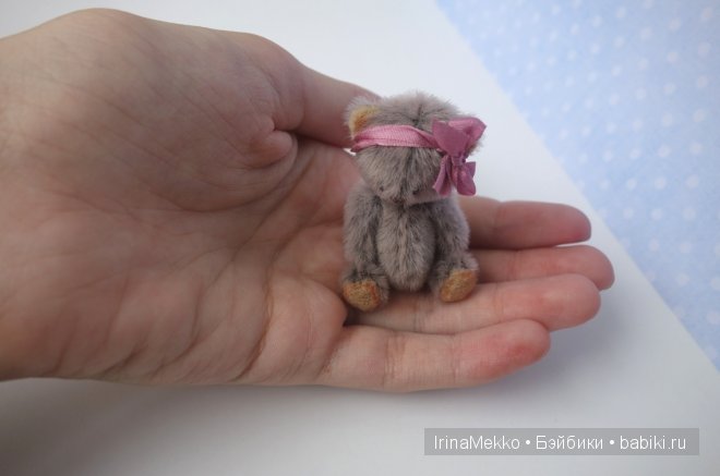 авторская игрушка Ирины Мекко, мини мишка