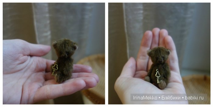 авторская игрушка Ирины Мекко, мини мишка