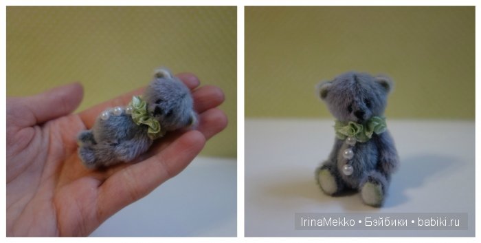 авторская игрушка Ирины Мекко, мини мишка
