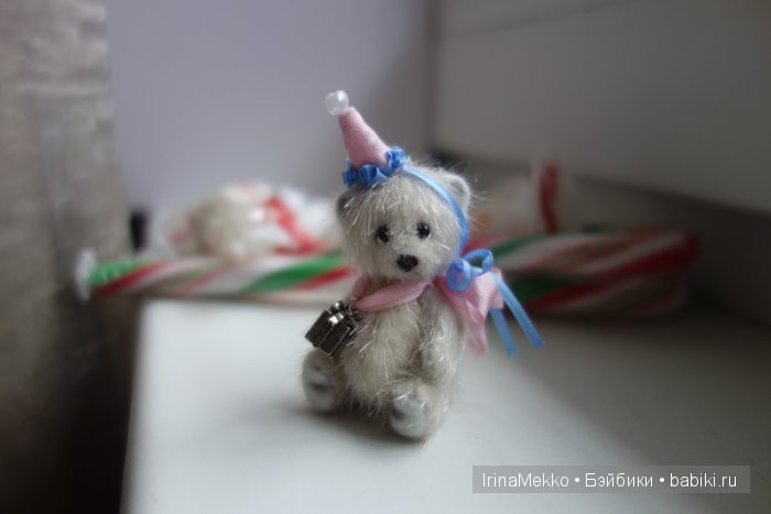 авторская игрушка Ирины Мекко, мини мишка