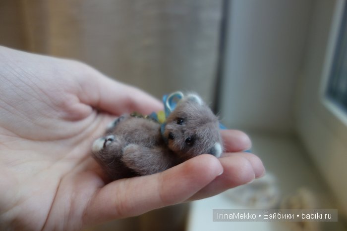 авторская игрушка Ирины Мекко, мини мишка