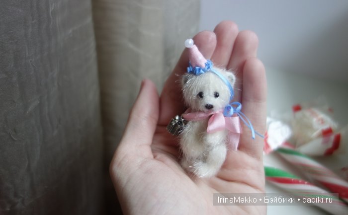 авторская игрушка Ирины Мекко, мини мишка