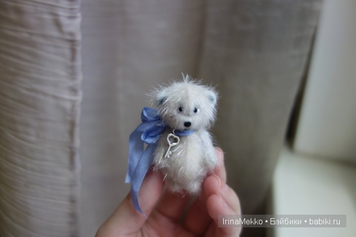 мини мишка, авторская игрушка Ирины Мекко, миниатюра, медвежонок