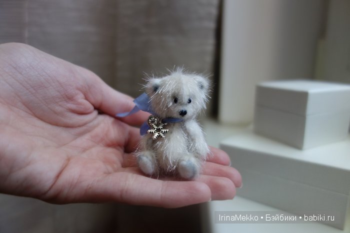 мини мишка, авторская игрушка Ирины Мекко, миниатюра, медвежонок