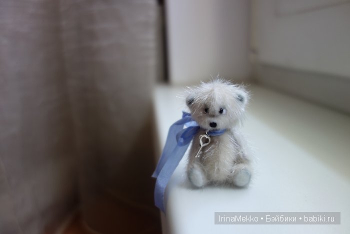 мини мишка, авторская игрушка Ирины Мекко, миниатюра, медвежонок