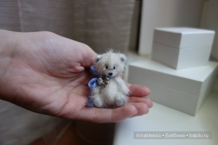 мини мишка, авторская игрушка Ирины Мекко, миниатюра, медвежонок