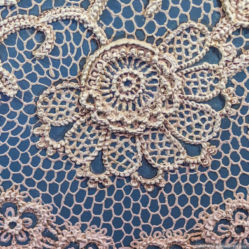 Фрагмент картины "Ирландское кружево". Фактурная картина. Холст. Акрил.