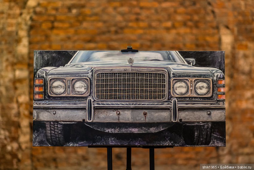 "Ford LTD". Фактурная картина. Холст. Акрил.