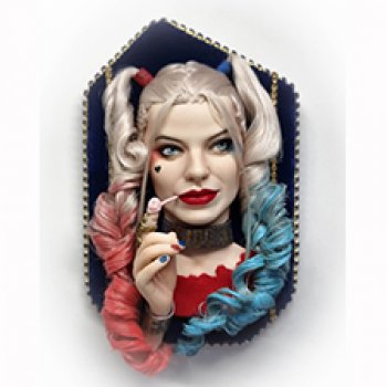 Портретная брошь "Harley Quinn"