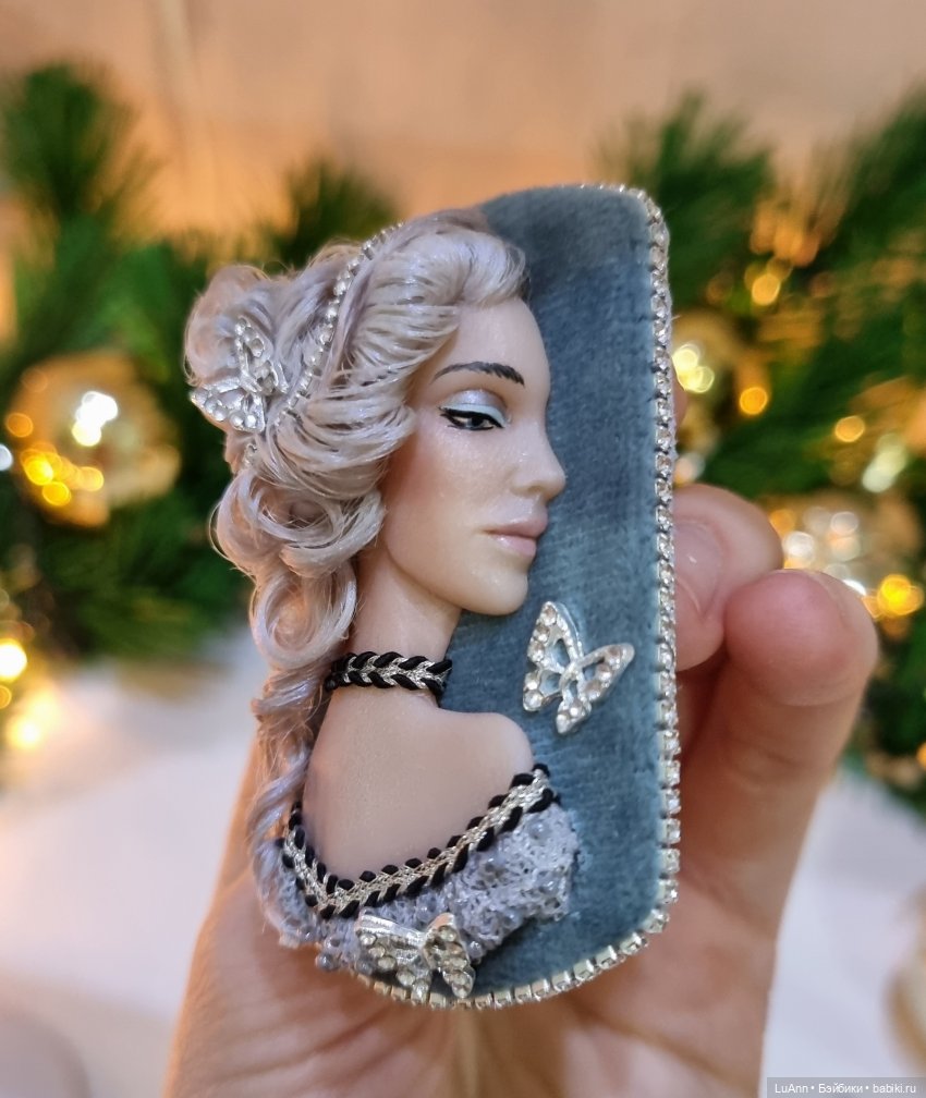 Брошечка для конкурса — Лепка авторских кукол: полимерная глина (фото 4)