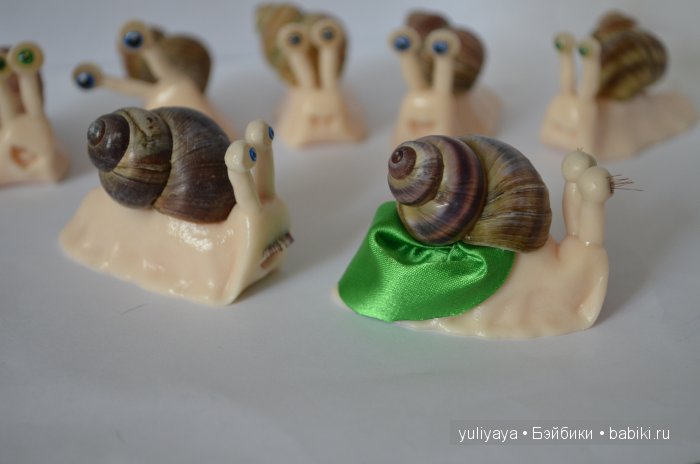 Улитки такие разные — Игрушки в смешанной технике (мех и глина): Арт (фото 2)