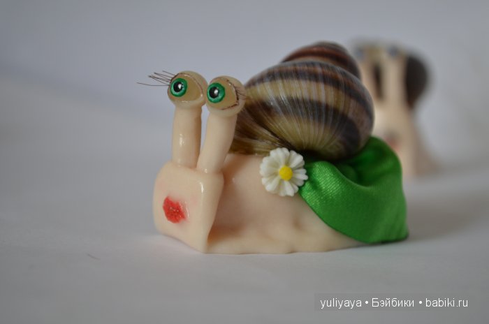 Улитки такие разные — Игрушки в смешанной технике (мех и глина): Арт (фото 4)