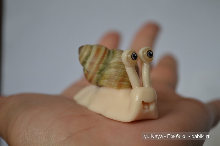 Улитки такие разные — Игрушки в смешанной технике (мех и глина): Арт