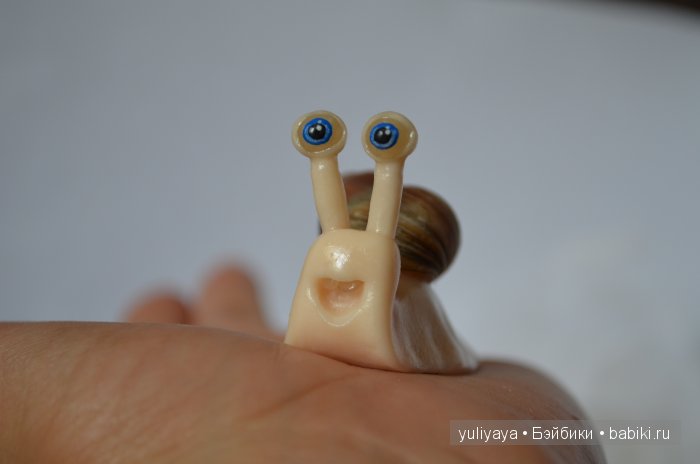 Улитки такие разные — Игрушки в смешанной технике (мех и глина): Арт