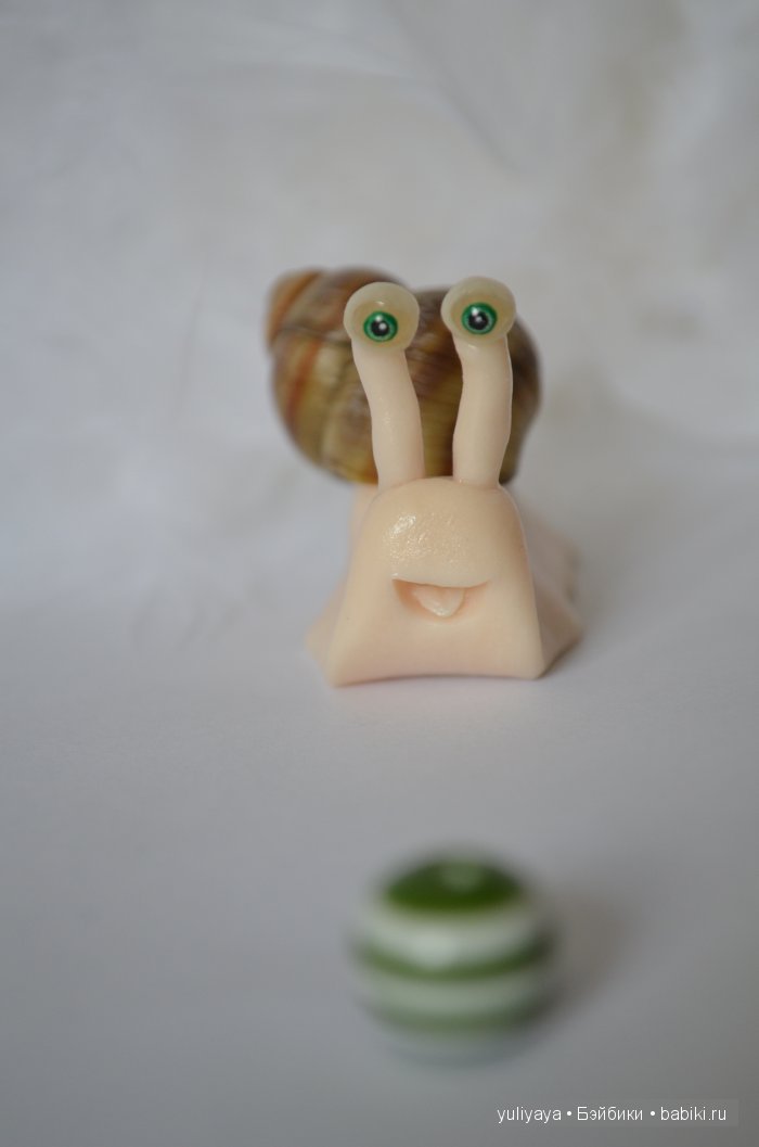 Улитки такие разные — Игрушки в смешанной технике (мех и глина): Арт (фото 9)