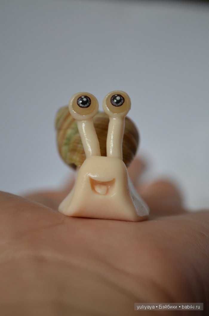 Улитки такие разные — Игрушки в смешанной технике (мех и глина): Арт