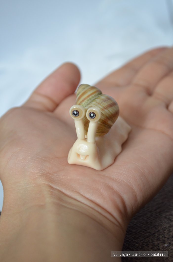 Улитки такие разные — Игрушки в смешанной технике (мех и глина): Арт