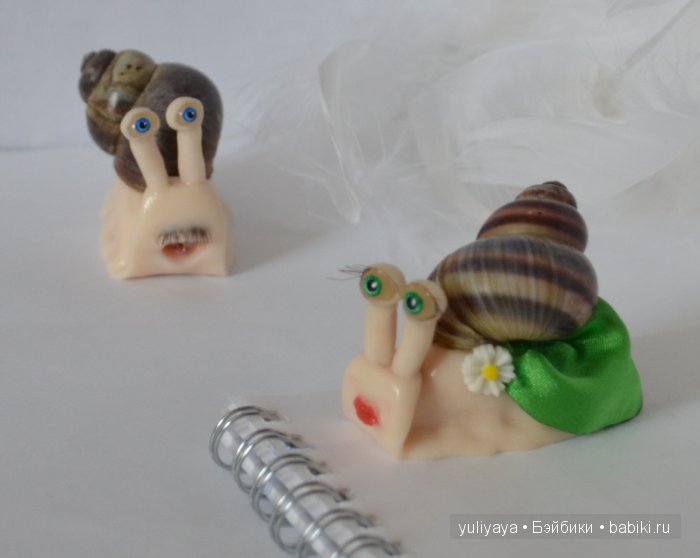 Улитки такие разные — Игрушки в смешанной технике (мех и глина): Арт (фото 6)