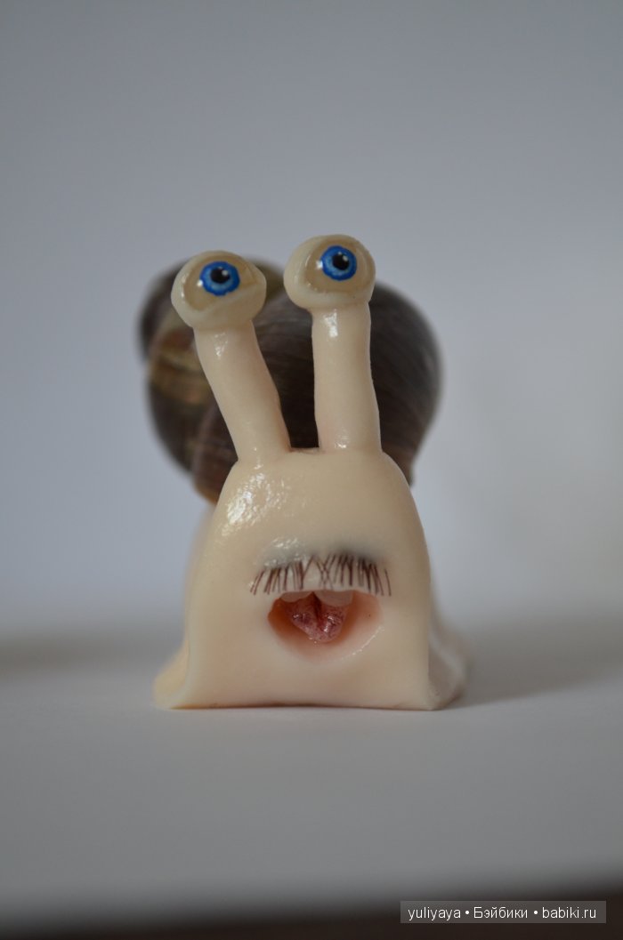 Улитки такие разные — Игрушки в смешанной технике (мех и глина): Арт (фото 5)