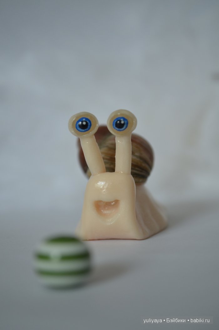 Улитки такие разные — Игрушки в смешанной технике (мех и глина): Арт