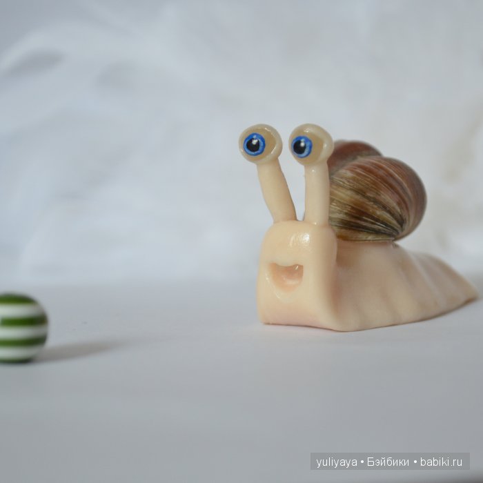 Улитки такие разные — Игрушки в смешанной технике (мех и глина): Арт (фото 8)