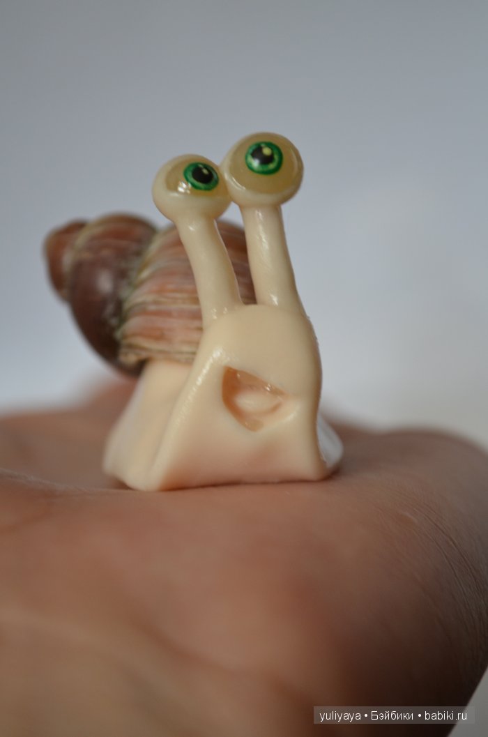 Улитки такие разные — Игрушки в смешанной технике (мех и глина): Арт