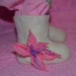 Как я дочь свою эксплуатирую! Или валенки для самых маленьких!