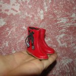 Сапожки красные на шнуровке для Бжд