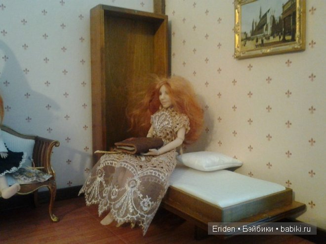 Лен приехал к Вольхе. Осторожно, эротика. Авторские куклы 1:12 Ольги Колесниковой