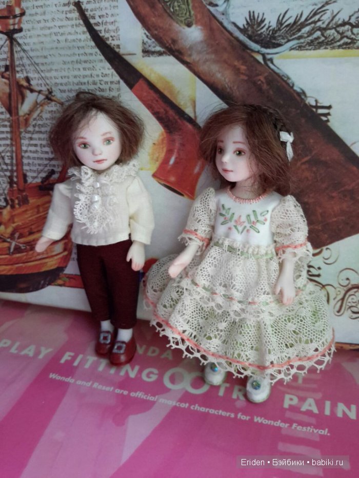 Оливер и Бекки. Фарфоровые малыши от Аллы Кузнецовой