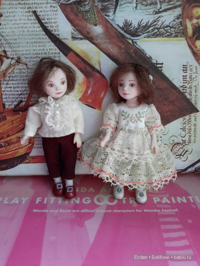 Оливер и Бекки. Фарфоровые малыши от Аллы Кузнецовой