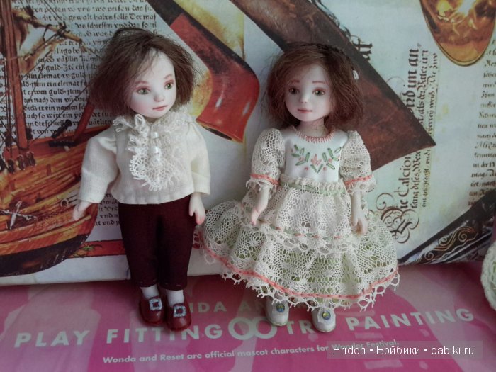 Оливер и Бекки. Фарфоровые малыши от Аллы Кузнецовой