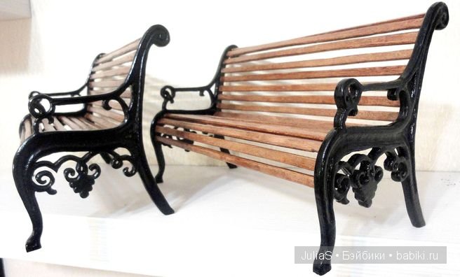 Куклопрогулка в парке, или скамейки "Виноградная лоза" (фото 2)