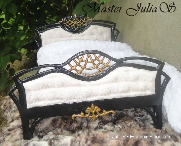 Юлькина кукломебель, кровать "Марго" (фото 4)